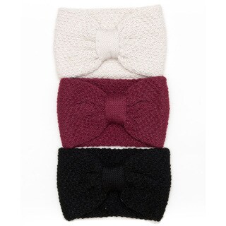 Imogene Alpaca Wool Bow Earwarmer Headband (Bolivia)-Image