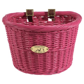 Nantucket Pink Cruiser Bicycle Basket-Image