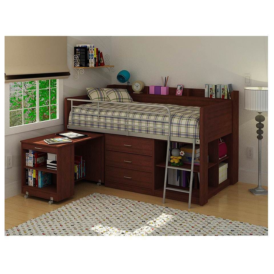 Rack Clairmont Cherry Twin Loft Bed Overstock Shopping Great Deals