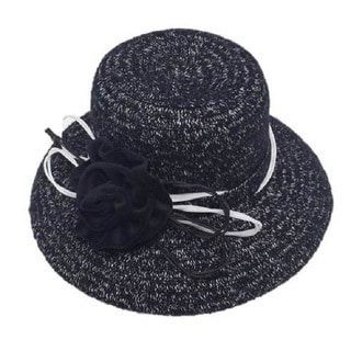 Swan Women's Boucle 'Check' Chenille Ribbon Hat with Velvet Bow-Image