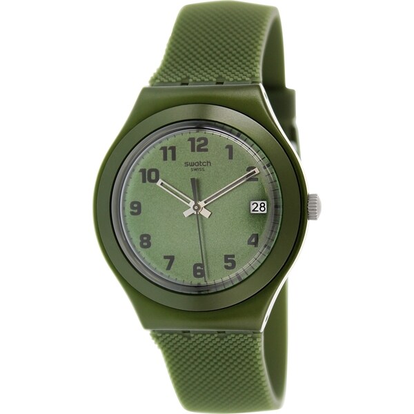 Swatch Men's Irony YGM4000 Green Silicone Swiss Quartz Watch