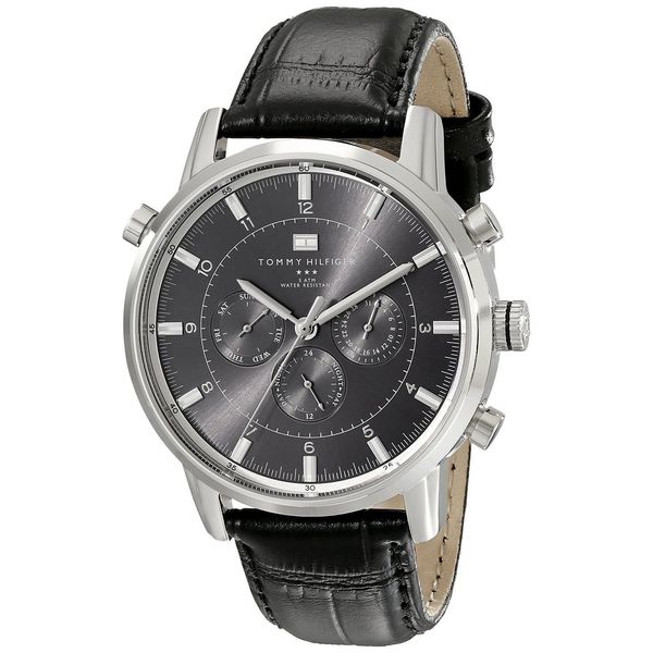 Tommy Hilfiger Men's 1790875 Black Leather Watch
