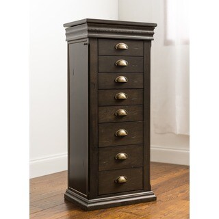 Deals Hives & Honey Hillary Dark Walnut 7-drawer Jewelry Armoire