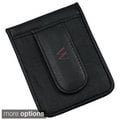 Personalized Black Genuine Leather Money Clip