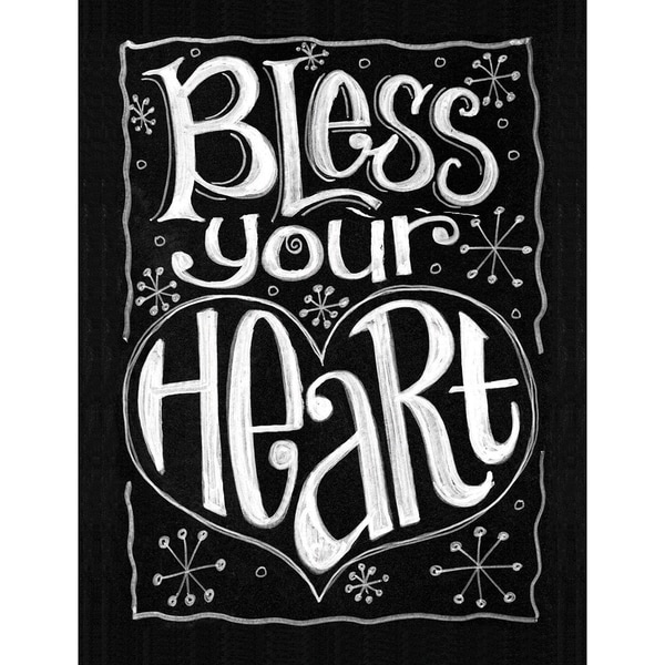Chalkboard Canvas Print 12"X15.75"-Bless Your Heart