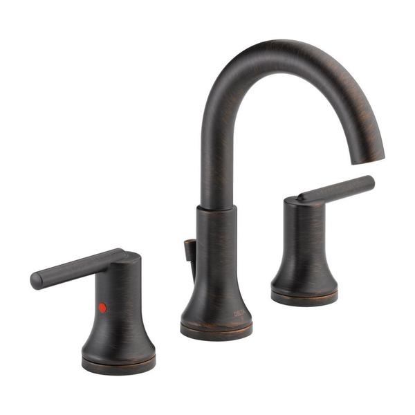 Delta Trinsic Widespread Bath Faucet with Metal Pop-Up in Venetian Bronze