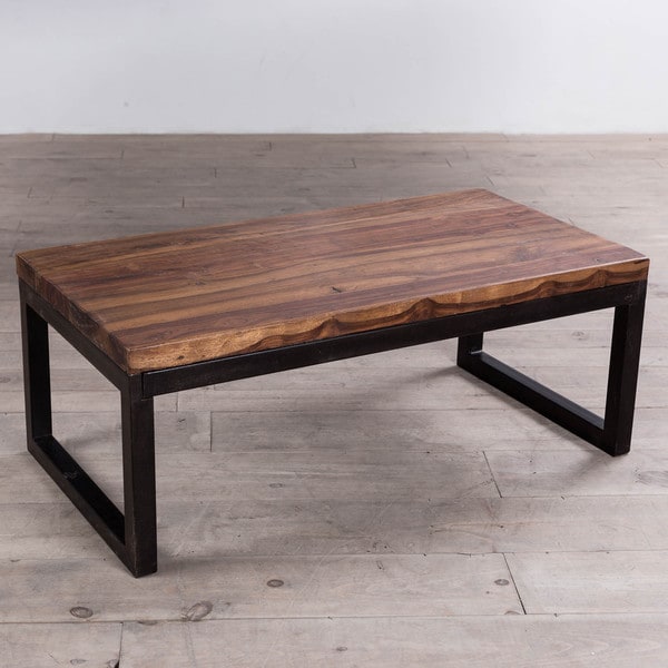 Cordova Reclaimed Wood/ Iron Long Coffee Table (India)