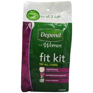 Depend Underwear 3-count Fit Kit for Women (Pack of 6)-Image