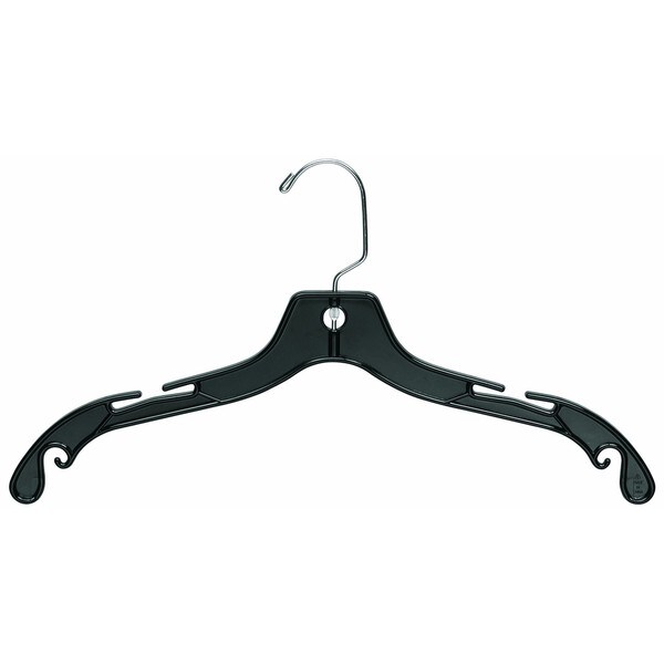 Black Plastic Top Hangers (Set of 100)