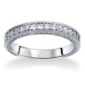 14k White Gold 1/4ct TDW Diamond Wedding Ring with Scroll Details (G-H, I1-I2)