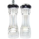 6-inch Clear Acrylic Pepper Mill and Salt Shaker Set
