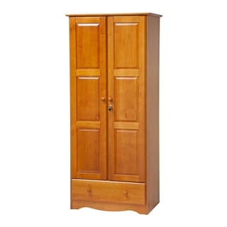 Deals Palace Imports Customizable Solid Wood Wardrobe with Two Sliding Doors