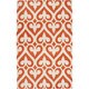 Hand-tufted Evie Orange/Ivory New Zealand Wool Rug (9' x 13')