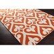 Hand-tufted Evie Orange/Ivory New Zealand Wool Rug (9' x 13')