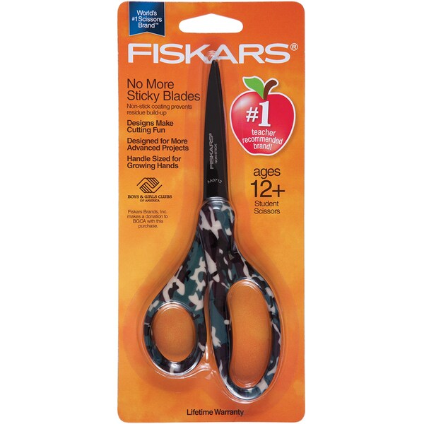 Kids Pointed Decorated Non-Stick Scissors #7-Multi-Assorted