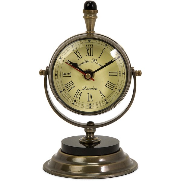 Soren Brass Table Clock