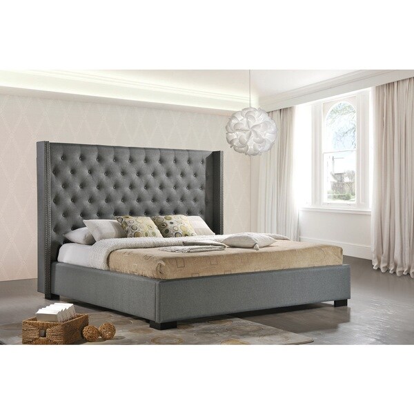 LuXeo Newport Wingback Tufted Contemporary Upholstered King-size Bed in