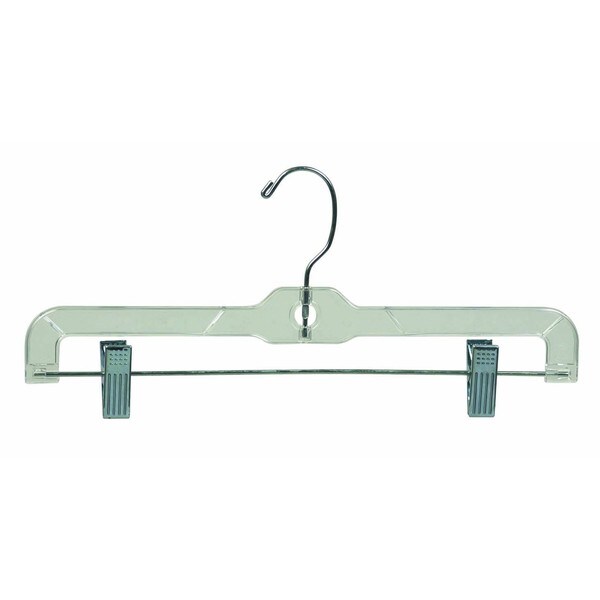 Clear Plastic Bottom Hanger Polished Chome Swivel Hook ( Box of 100)