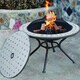 Deeco Marble Milano Fire Pit Table