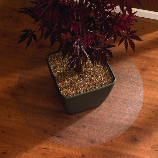 Floortex Cleartex Polycarbonate Circular General Purpose Mats for Hard Floors - 24-inch Diameter