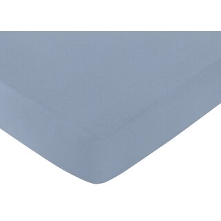 Sweet Jojo Designs Ocean Light Blue Fitted Crib Sheet-Image