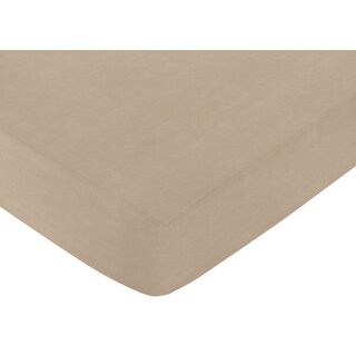 Sweet Jojo Designs Safari Outback Taupe Fitted Crib Sheet-Image