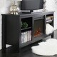 Media Console with Electric Fireplace in Black