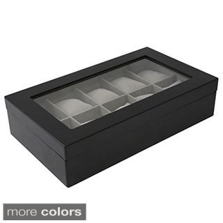 Solid Wood Black Watch Box-Image