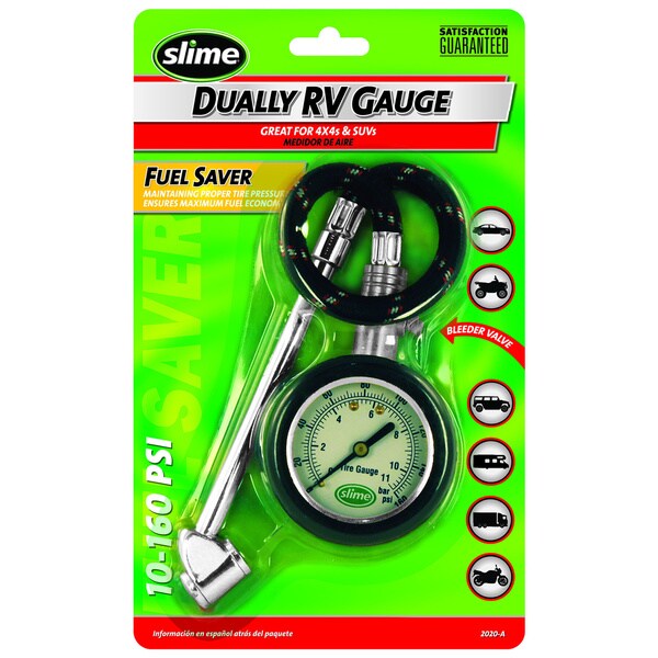 Slime Model 2020-A 10-160 PSI Dually RV Gauge