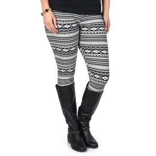 Hailey Jeans Co. Junior's Contemporary Plus Soft Aztec Print Leggings-Image