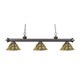Z-lite Riviera Olde Bronze and Tiffany Glass 3-light Billard Fixture