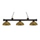 Z-lite 3-light Riviera Bronze Multi Colored Tiffany-style Billiard Fixture