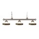 Z-lite 3-light Riviera Brushed Nickel Multi Colored Tiffany-style Billiard Fixture