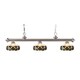 Z-lite 3-light Riviera Brushed Nickel Multi Colored Tiffany-style Billiard Fixture