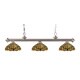 Z-lite 3-light Riviera Brushed Nickel Multi Colored Tiffany-style Billiard Fixture