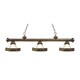Z-lite 3-light Riviera Antique Brass Multi Colored Tiffany-style Billiard Fixture