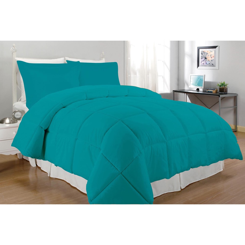 Microfiber Down Alternative 3piece Comforter Set Overstock Shopping