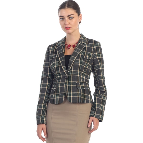 Blazer Porn - Green Plaid Blazer Women - Sex Porn Images