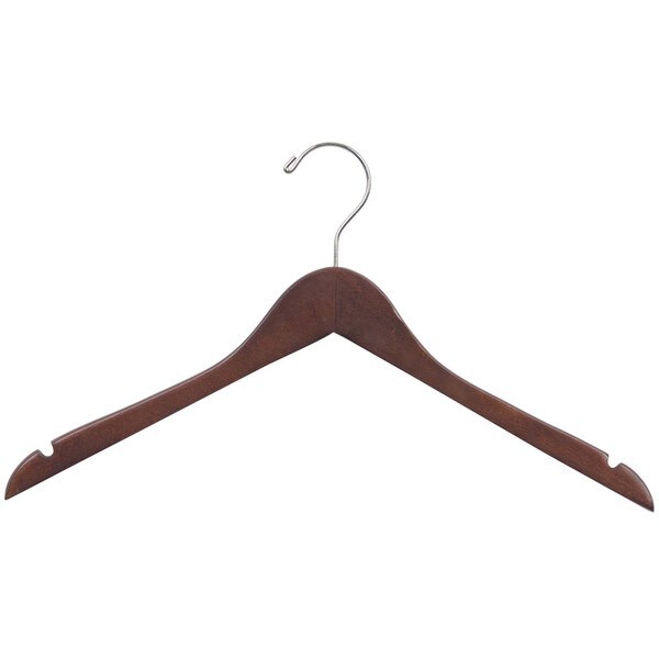 Wooden Walnut Finish Clothes Hanger