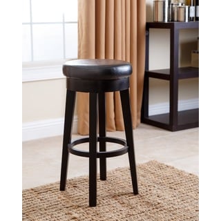 ABBYSON LIVING Camila Black Bonded Leather Counter Stool