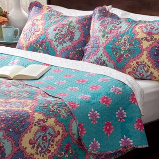 --->  Slumber Shop Isabella 3-piece Reversible Quilt Set