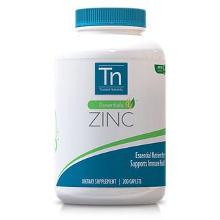 Trusted Nutrients GMO-free 50mg Zinc (200 Caplets)-Image