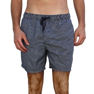 Azul Swimwear Men's 'Pinstripes' Navy Swim Trunks