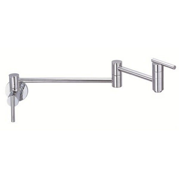 Danze Single-handle Pot Filler Parma Wall Mount Lever Handle Polished Chrome Faucet