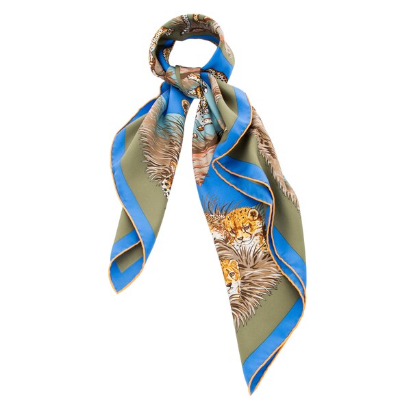 Hermes Silk Twill Multicolored Guepards Scarf - 16734708 ...