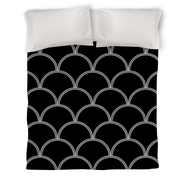 Thumbprintz Art Deco Circles Black and White Duvet Cover  