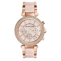 Michael Kors Women's MK5896 'Parker' Rose Goldtone Chronograph Watch 