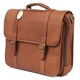 Claire Chase Porthole Leather Computer Briefcase