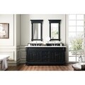 72-inch Brookfield Antique Black Double Vanity