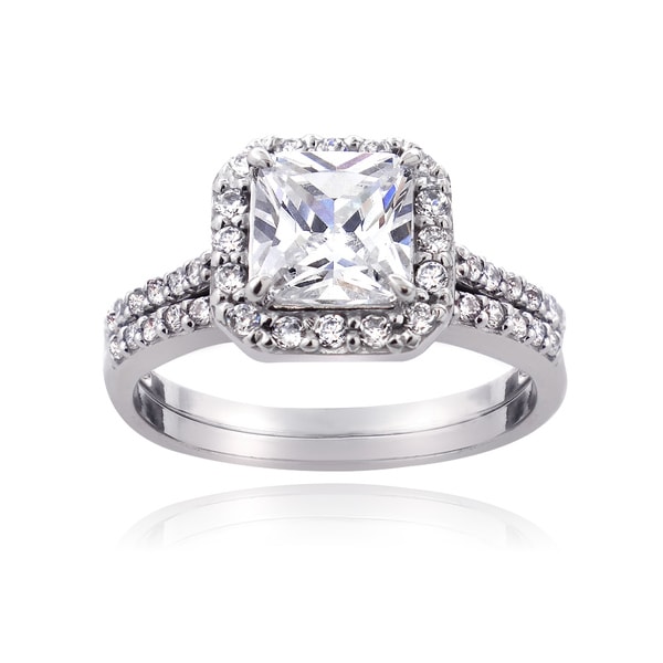 -Silver-2-7-8ct-TGW-Cubic-Zirconia-Princess-Bridal-Engagement-Ring ...